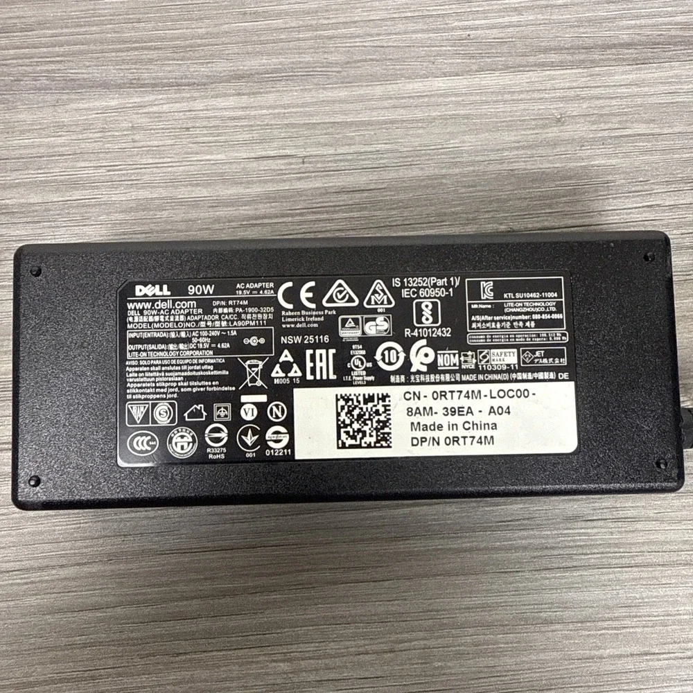 Genuine Dell Laptop Charger AC Adapter Power Supply LA90PM111 PA-1900-32D5 RT74M